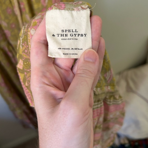 Dahlia Spell and the Gypsy Collective x Free People Green Floral Midi Dress - Picture 6 of 9